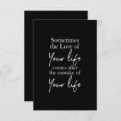 時には、ミスの後来の人生の愛 サンキューカード (正面/裏面)