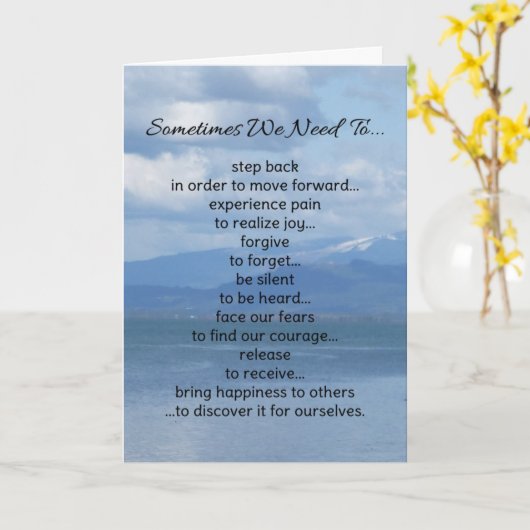 時には…感動的. カード (黄色い花)