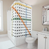 時のテーブルの乗法 シャワーカーテン (インサイチュ)