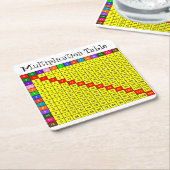 時のテーブル スクエアペーパーコースター (アングル)