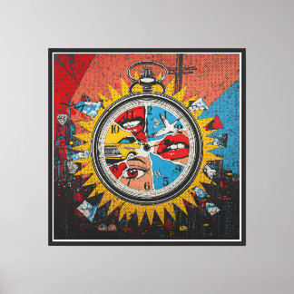 時のモーメント — 現代ポップアート キャンバスウォールアート キャンバスプリント