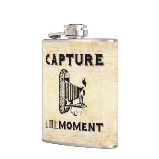 時のヴィンテージのカメラのカメラマンを捕獲して下さい フラスク (左)