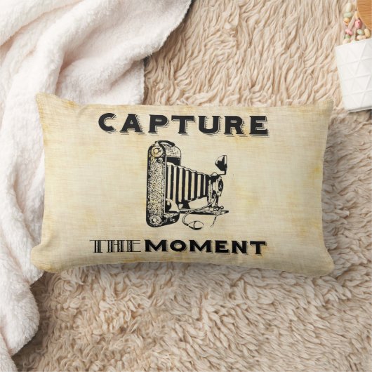 時のヴィンテージのカメラのカメラマンを捕獲して下さい ランバークッション (ブランケット)