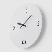 時の文字 ラージ壁時計 (傾斜)