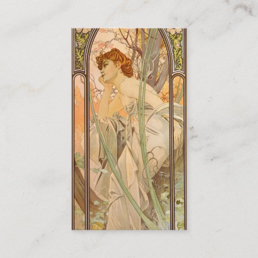 時の時代，夕べ熟考， 1899 名刺 (正面)