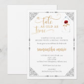 時の流れを告げる ブライダルシャワーの招待状 招待状 (正面/裏面)