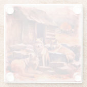 時の流れを見つめる ガラスコースター (裏面)