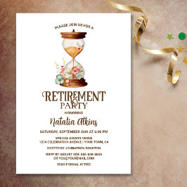 時の砂の花時計引退のお祝い 招待状