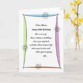 時の第25誕生日を楽しんで下さい カード (黄色い花)