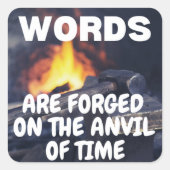 時の闇に紛れる言葉 スクエアシール (正面)