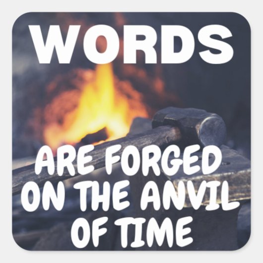 時の闇に紛れる言葉 スクエアシール (正面)