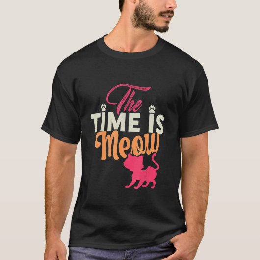 時はニャア・キャット Tシャツ (正面)