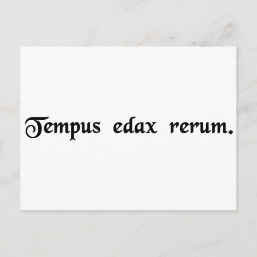 時は万物の貪り食い。 ポストカード (正面)