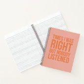 時は僕の言う通りだが誰も聞おもしろいい ノートブック (内部)