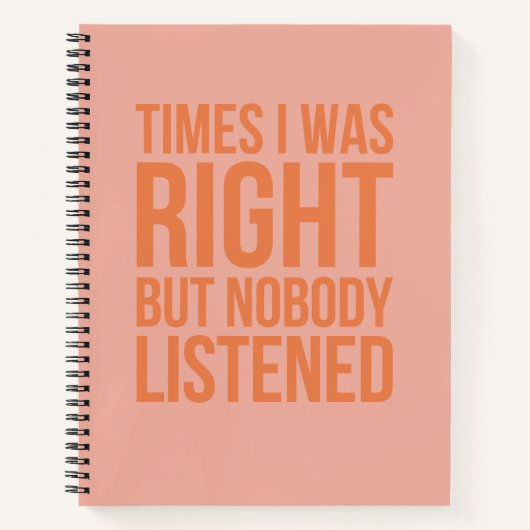 時は僕の言う通りだが誰も聞おもしろいい ノートブック (正面)