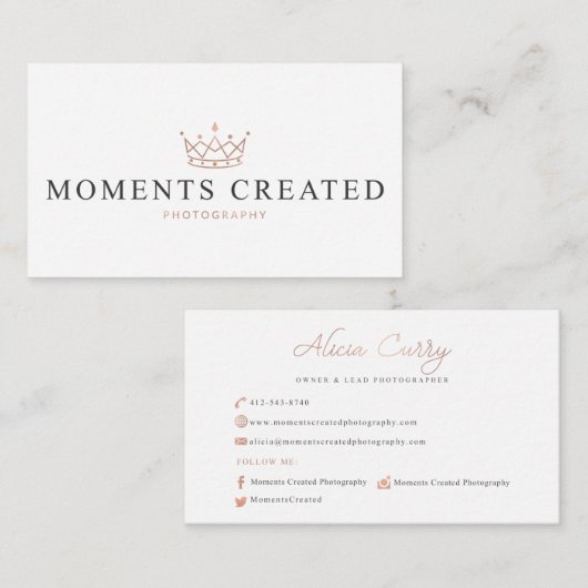 時は写真撮影を作成しました 名刺 (正面/裏面)