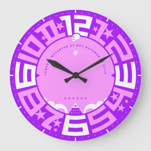 時は変わり人も変わる ラージ壁時計 (正面)