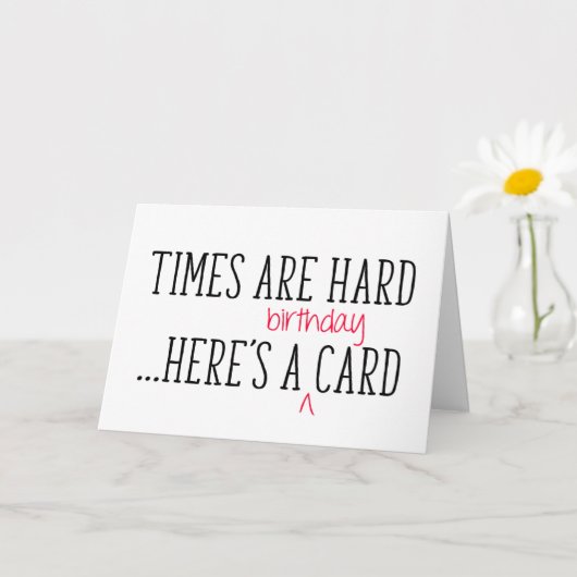 時は懸命で、ここにおもしろい誕生日 カード (小さな植物)