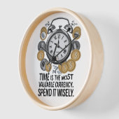 時は最も価値のある通貨 壁時計 (傾斜)