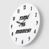 時は金なり ラージ壁時計 (傾斜)