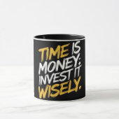 「時は金」は重視する強力な比喩である マグカップ (中央)