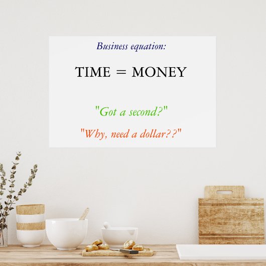 時は金 ポスター (キッチン)