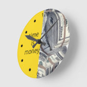 時は金 ラウンド壁時計 (傾斜)