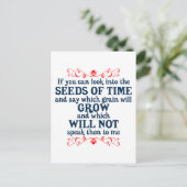 時もしの種を調べよう ポストカード (スタンド正面)