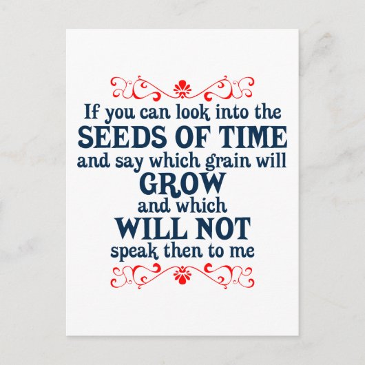 時もしの種を調べよう ポストカード (正面)