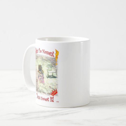 時を握って下さい、発汗させないで下さい! コーヒーマグカップ (正面左)