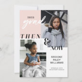 「時を経て - 今そしてこれから 卒業2枚の写真」 招待状 (正面)