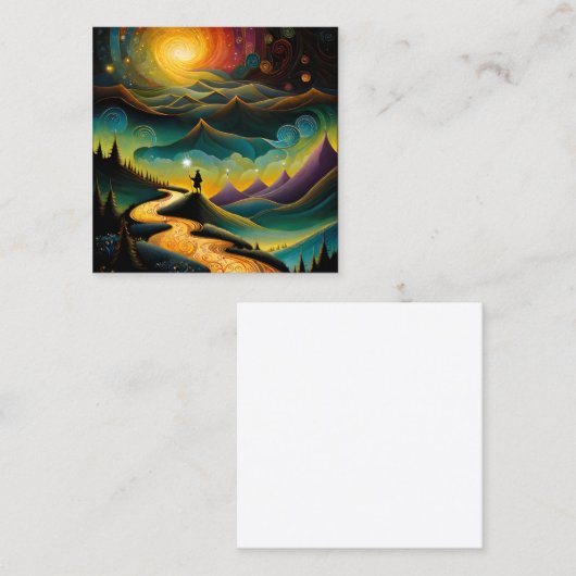 時を経もして安息日を迎える スクエア名刺 (正面/裏面)