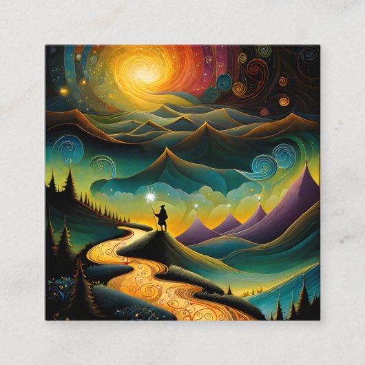 時を経もして安息日を迎える スクエア名刺 (正面)