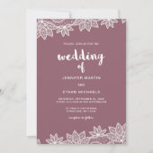 時を超えるウェディングレースの美しさ 招待状 (正面)