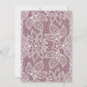 時を超えるウェディングレースの美しさ 招待状 (裏面)