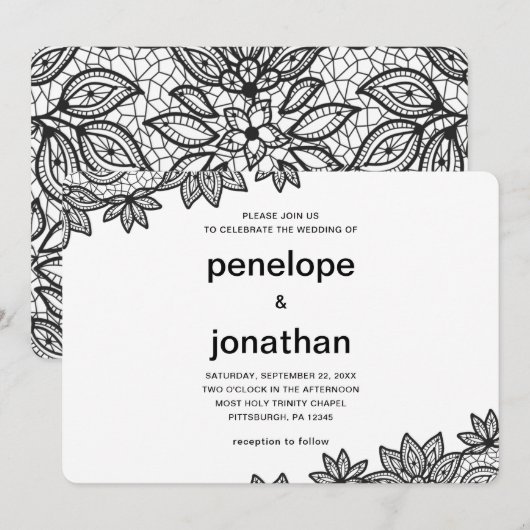 時を超えるウェディングレーススタイル 招待状 (正面/裏面)