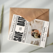 時を超えるエレガンス: オーダーメイドのブラック＆ホワイトフォト 招待状