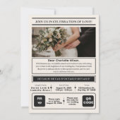 時を超えるエレガンス: オーダーメイドのブラック＆ホワイトフォト 招待状 (裏面)