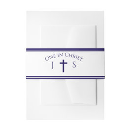 時を超えるカトリックのイニシャル入り 招待状ベリーバンド