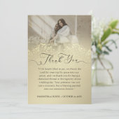 時を超えるゴールドダマスクの感謝カード サンキューカード (スタンド正面)