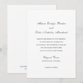 時を超える伝統的なウェディング 招待状 (正面/裏面)