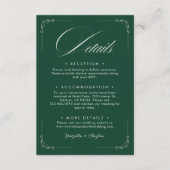 時を超える優雅さ エメラルドグリーンの詳細カード エンクロージャーカード (正面)