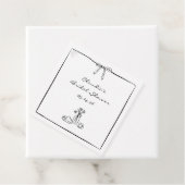 時を超える手描きコケットスタイルのウェディングシャワーオーダーメイド フェイバータグ (インサイチュ)