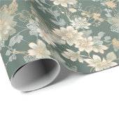 時を超える花の優雅なギフト包装 ラッピングペーパー (ロールコーナー)