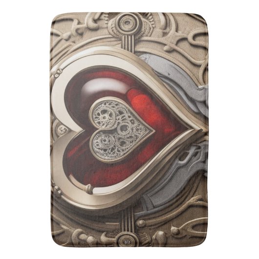 時を超える蒸気機関の愛の鼓動 バスマット (正面縦)