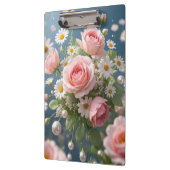 時を超える豪華な優雅さを備えた花 クリップボード (左)