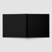 時を超える黒のゲストブック メモやノート用に ゲストブック (全面)