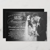 時を超える25周年パーティー写真招待状 招待状 (正面/裏面)