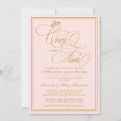 時エレガント間に一度プリンセスの赤ちゃんシャワー 招待状 (正面)