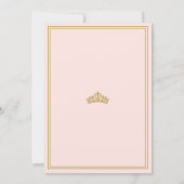 時エレガント間に一度プリンセスの赤ちゃんシャワー 招待状 (裏面)